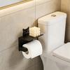 No Hole Required Rustproof Cartoon Animal Paper Roll Dispenser Including Functional Shelf For Bathroom Organization