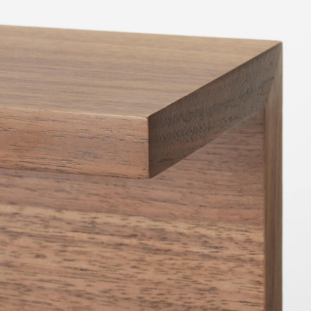 MUJI Wall-Mounted Furniture Shelf, Walnut Veneer, 88cm (W) x 12cm (D) x 10cm (H), 44505113, Wall Shelf, Bookshelf