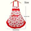Floral Print Apron with Pockets - Adjustable Straps, Breathable and Durable Women's Work Home Apron, Apron for Home Cleaning