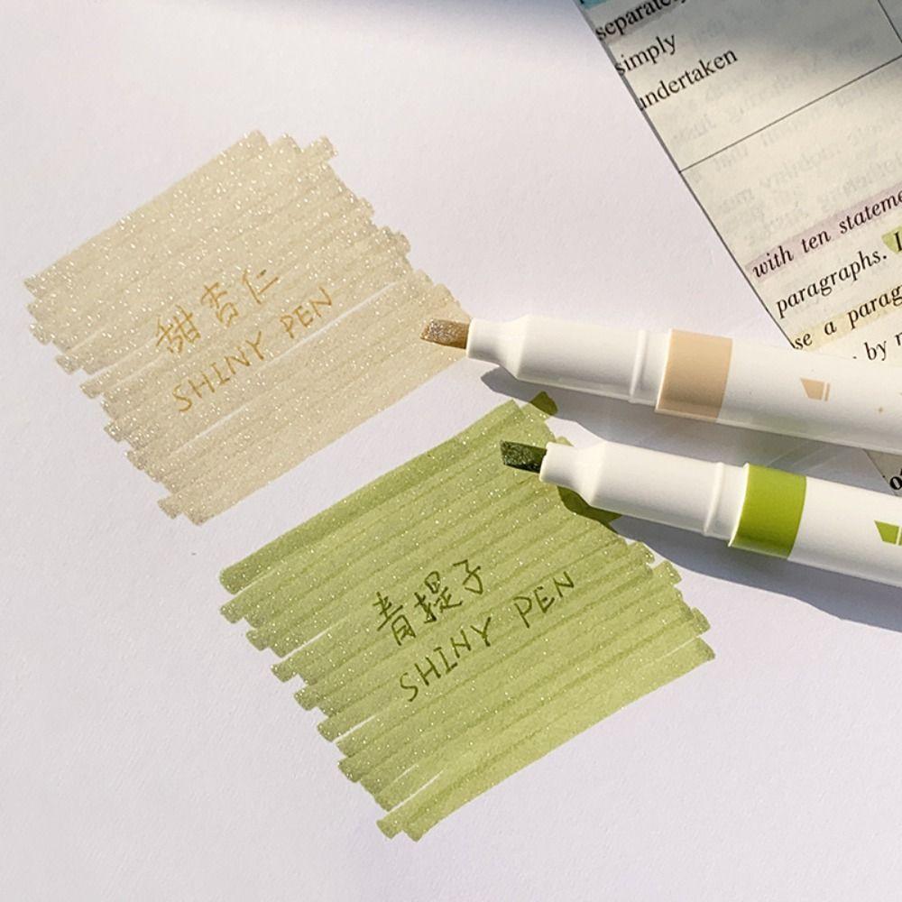 5PCS Plastic Draw Doodle Pens Colorful Shiny Marking Pen  School Office Supplies