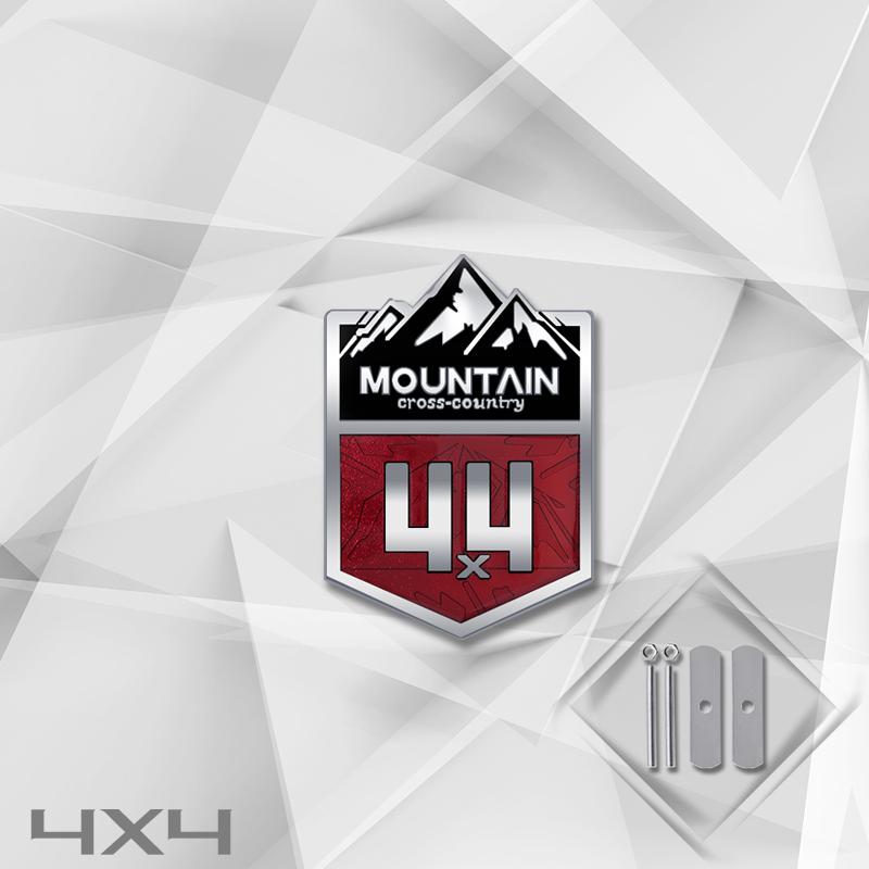Zinc Alloy Mountain 4X4 Badge Car Body Trunk Emblem 3D Grille Decal Sticker For Toyota Jeep Mitsubishi Suzuki SUV 4WD Styling