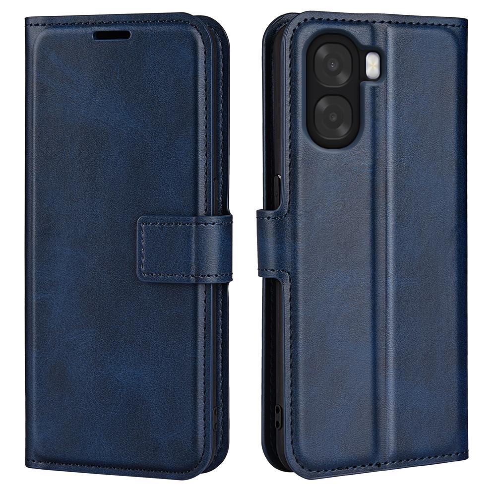 Für Oppo A6x 4G/A6x 5G Hülle mit Ständer, kratzfeste Lederhülle mit Kalbslederstruktur für das Telefon