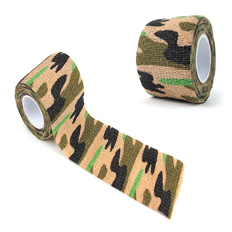 Im Freien haltbares 5cmx4.5m Armee-Tarnungs-Stealth-Sport-Klebeband-wasserdichtes Wickel-Vlies-taktischer Wundverband