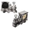 Vintage Alarm Clock Decorative Battery Operated Train Style Retro Desk Time Clock for Students Kids