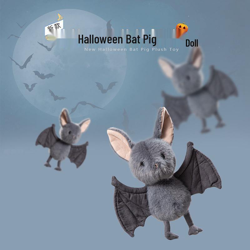 Halloween Bat Pig Plush Toy – Festive Ornament & Gift