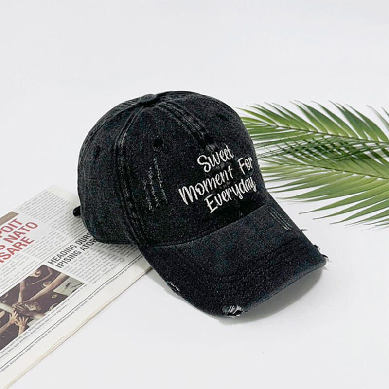 Women s Y2K High Teen Washed Denim Ball Cap C7183_Young