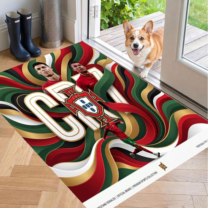 Soft Floor Carpet Portugal Football Pattern Area Rug Decorative Mat For Home Room Decoration