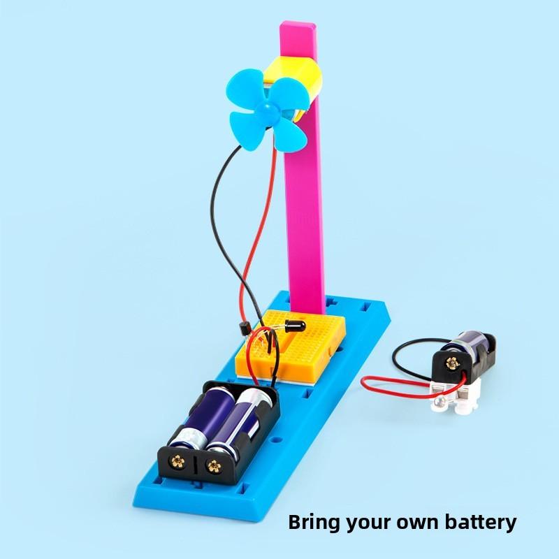 

Simulated Infrared Remote Control Fan Model Assembly Set Children Puzzle Toy For Kids Learning And Stem Development