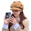 Womens Vintage Beanie Hat With Embroidered Letters For Winter Fashion And Face Slimming