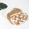 Nordic Hand-Woven Jute and Cotton Heat Insulation Coaster Mat
