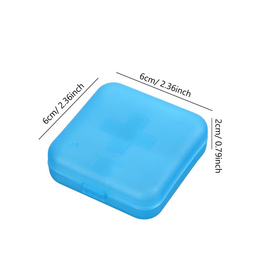 Mini-Pillendose mit 4 Fächern, Tragbarer Reise-Pillenorganizer, Kompakte Taschendosierer für Vitamine, Nahrungsergänzungsmittel