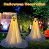 Light Up Ghost Halloween Decorations Outdoor with String Lights Scary Standing Ghosts Decor for Front Door Porch Yard Home Party
