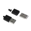 10 Pcs DIY USB 2.0 Type A Male 4P Adapter Connector Plug Socket with Plastic Shell