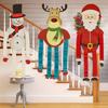 Christmas Cartoon Style Cute Home Decoration Store Window Display Santa Claus Style Christmas Tree Ornaments 1PC/3PCS