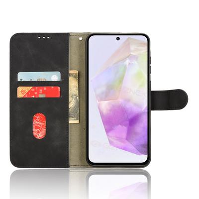 Voor Samsung Galaxy A26 5G Lederen Hoes Skin-Feel Anti-Drop Portemonnee Flip Telefoonhoes