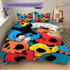 3pcs Colorful Skulls Bedding Set, Ideal for Home Use, Suitable for Bedroom Decor (1*Duvet Cover + 1/2*Pillowcases, No Core) Yy250821198