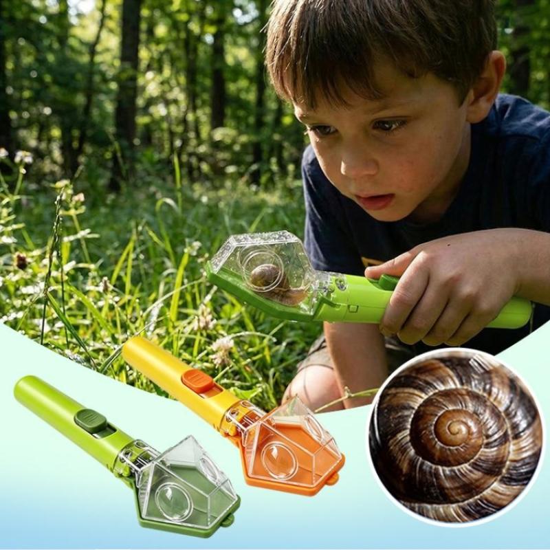 Multifunctional Handheld Insect Catcher with 6X Magnifying Glass Durable Kids Toy for Camping Backyard Adventure