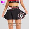 Women's Color Block Quick-Dry Yoga Skirt with Logo Print and Pockets