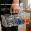 1pc Transparent Plastic Tool Storage Box With Removable Dividers Stackable Parts Box For Screws Electronic Component