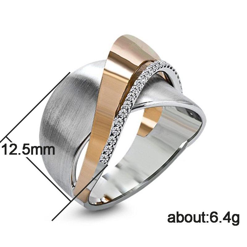 Modern Party Finger Ring Smooth Line Micro Paved CZ Stone Mix Color Fashion Jewelry For Women