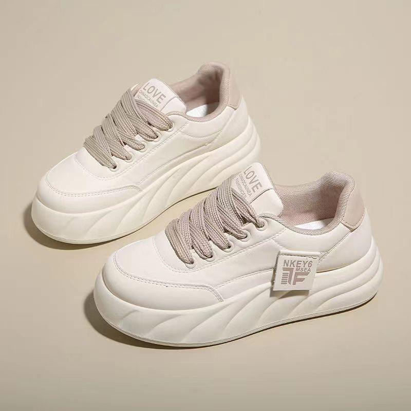 

Женская обувь Осень Новые Белые туфли на платформе Высококачественные Увеличенные Легкие Повседневные Спортивные Обувь для скейтборда 35