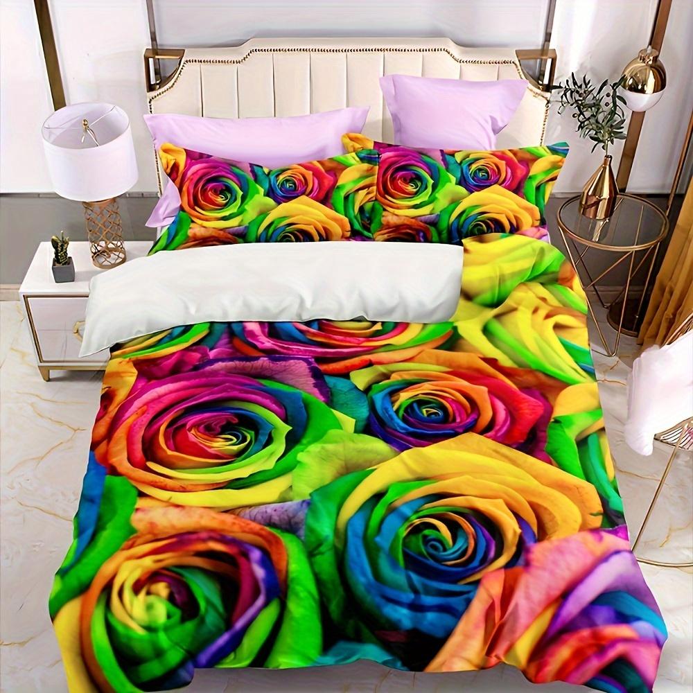 

Комплект постельного белья Twin Size Vintage Borgundy Floral Set с застежкой-молнией для детей и взрослых с наволочкой для кровати Decor 135X200cm