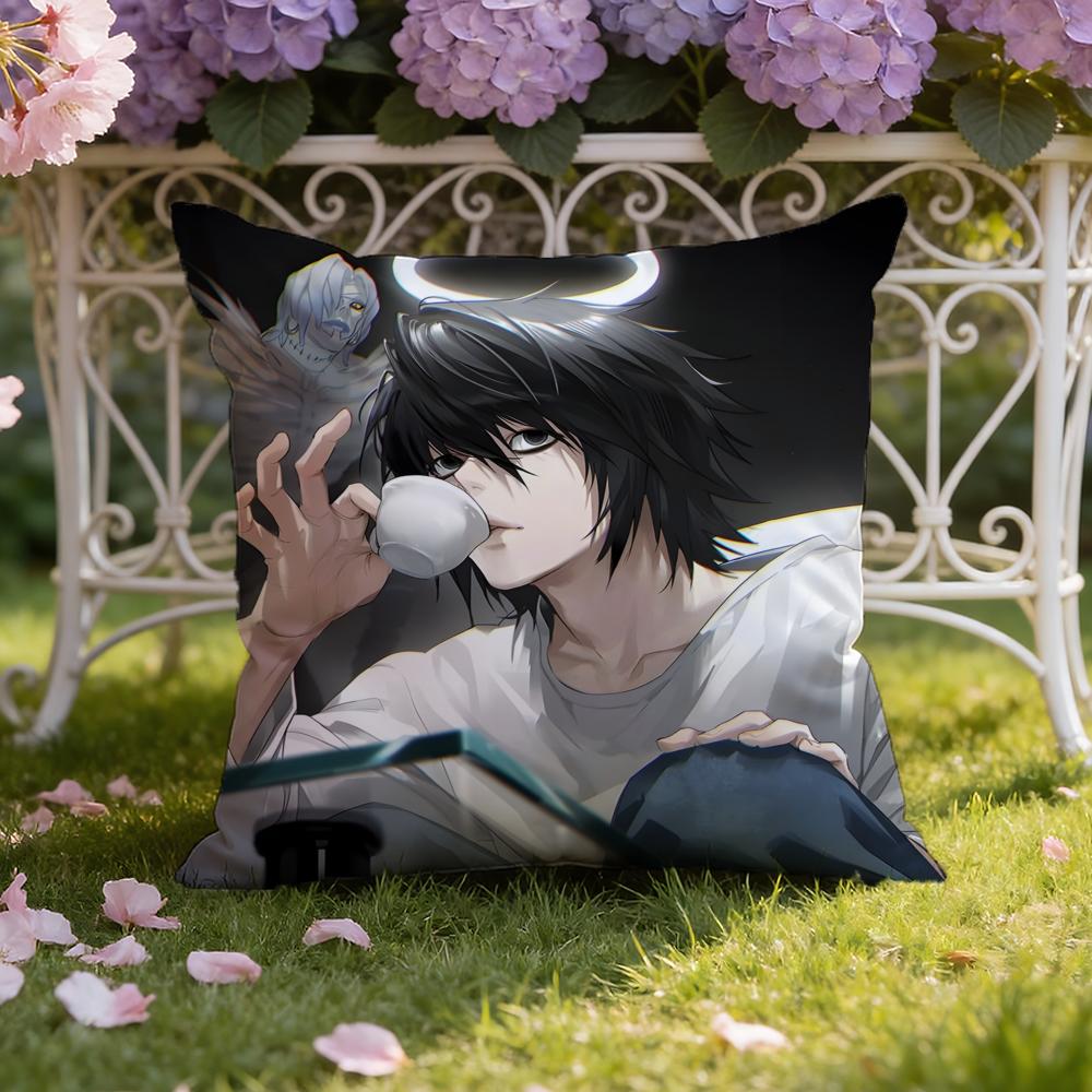 Anime D-Death N-Note Cushion Cover Home & Car Dual-Scene Pillow Cover: Reversible for Premium Comfort