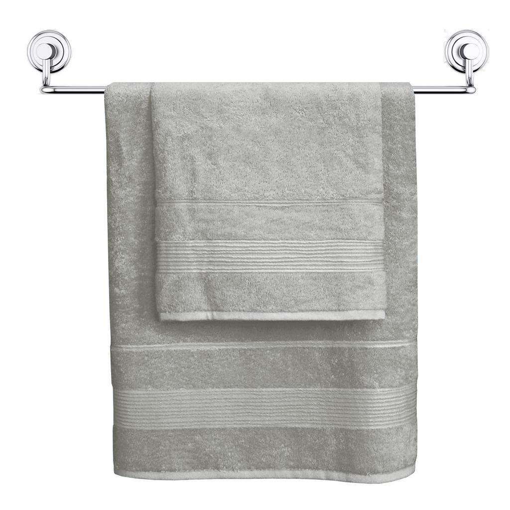 Bath towel 50x90 with natural bamboo fiber, ash color