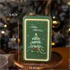 Rectangle Christmas Tinplate Candy Box Metal Empty Cookie Tin Box Red Green Santa Claus Biscuit Packaging Iron Can Sugar Packing
