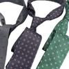 Fashion Style 7 Cm Jacquard Retro Striped Neck Tie Green Versatile Casual Ins Neck Ties for Men and Women Shirt Accessory