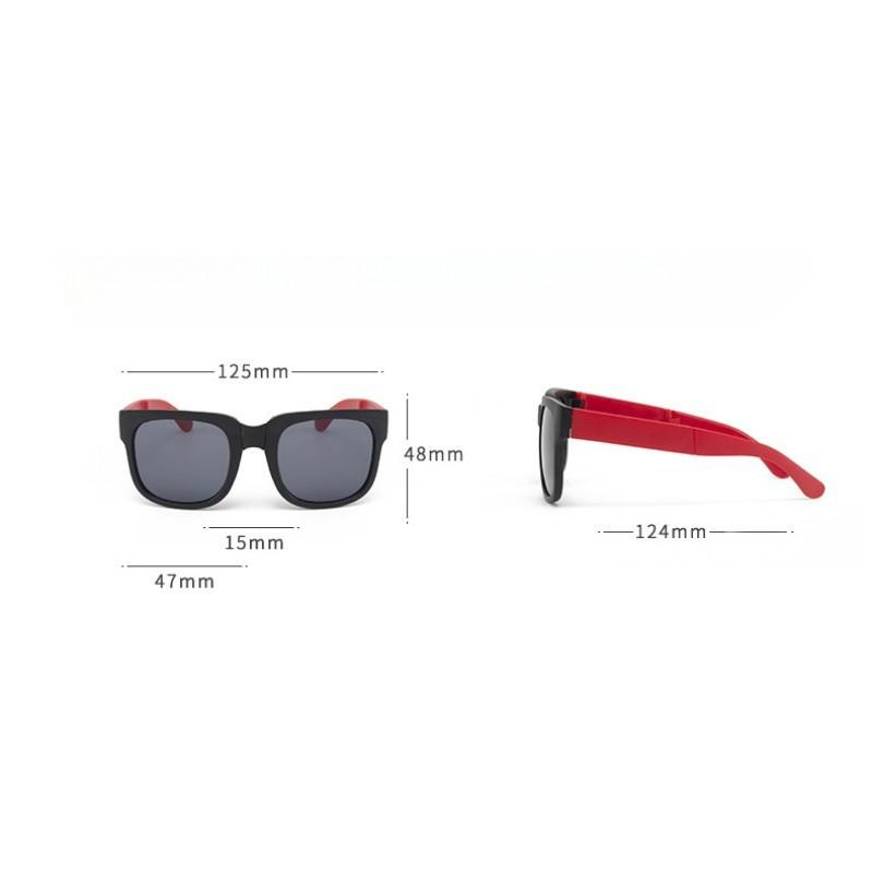 1 pair of foldable portable square frames suitable for daily wear with durable lenses