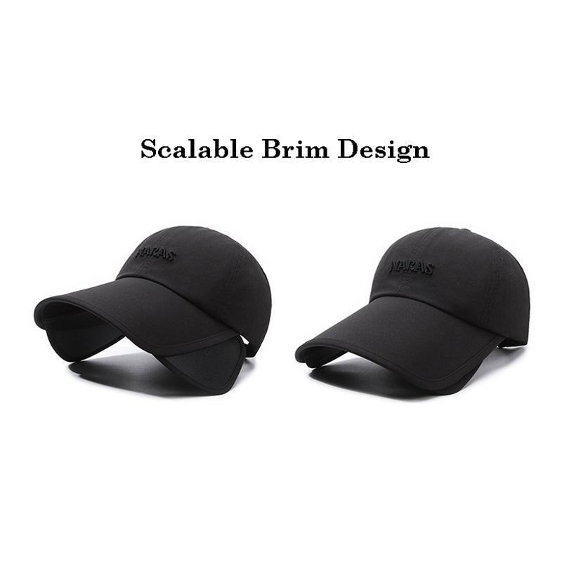 Summer Sunscreen Cap Men Women Wide Retractable Brim Outdoor Sports Peaked Cap Sun Hat Golf cap
