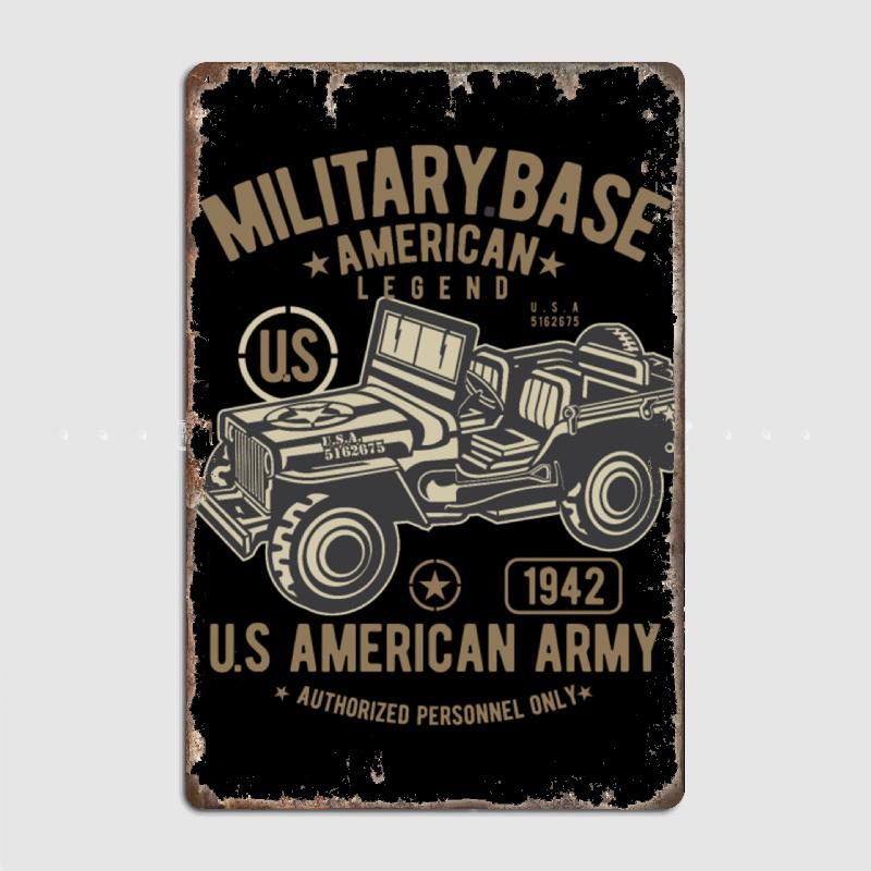 Vintage Legend Jeep Willy Poster Metallschild LKW für drinnen und draußen, Hausbar, Café, Küche, Wanddekoration