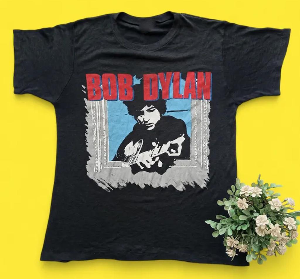 Vintage 80's Bob Dylan T-Shirt Unisex Cotton Tee All Size S-234XL M212 Unisex T-Shirt