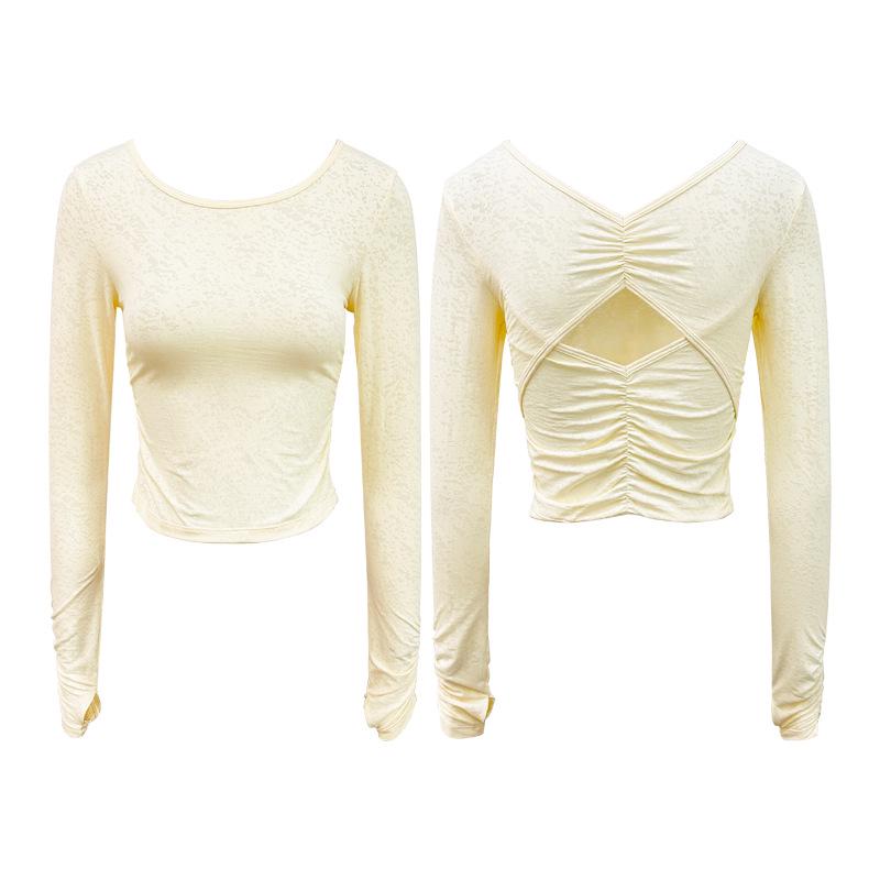 

Women s Summer High-End Fitness Yoga Long-Sleeve Sports T-Shirt XL