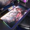 New Red Girl Wuthering Waves Phrolova Mouse Pad Anime Gaming Mouse Pad RGB Desk Mat Natural Rubber Desktop XXL Decorative Carpet