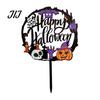 DIY Halloween Party Cake Supplies Topper, Acrylic Castle Bat Skull Cupcake Decoration for Party, Decorative Toppers Parties Spooky Birthday