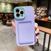 iPhone 17 Pro Max Card Holder Silicone Case, Apple 16/13/14 Frosted Cover, Simple Design