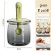 BeiYiPin Glass Spice Jar with Integrated Spoon & Lid