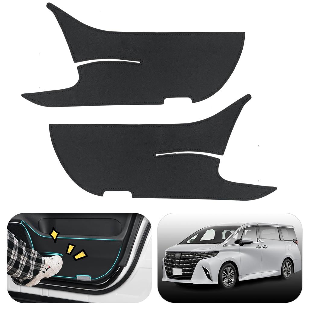 TELLIKA Door Kick Guards for Toyota Alphard and Vellfire Foot Side Kick Door Trim Door Scratch and Stain PU Kick Scratch ALPHARD VELLFIRE 2023 Set
