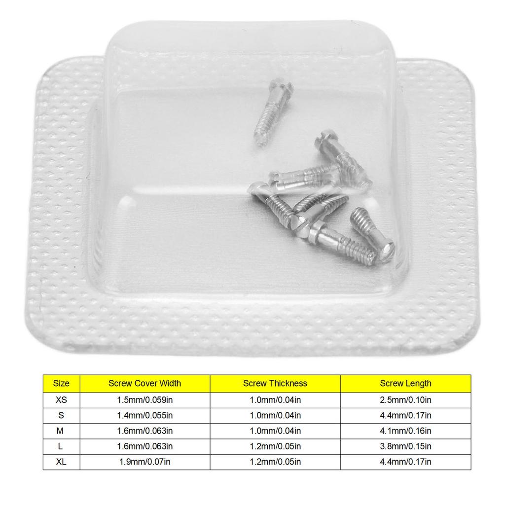 8pcs Watch Case Back Screw Professional Slot Type High Accuracy Stainless Steel Watch Screw for Santos Watch S