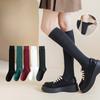 Solid Color Cotton Long Socks Jk Japanese Women Stockings Spring Autumn Thigh High Stockings Ladies Stockings School Uniform Sox