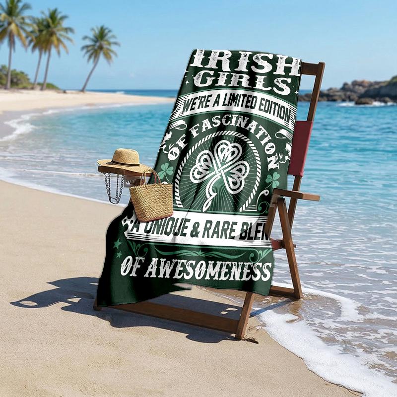 Irish Fashion Beach Towel: Ideal for Summer Adventures Soft, absorbent and quick drying suitable for swimming and bathing