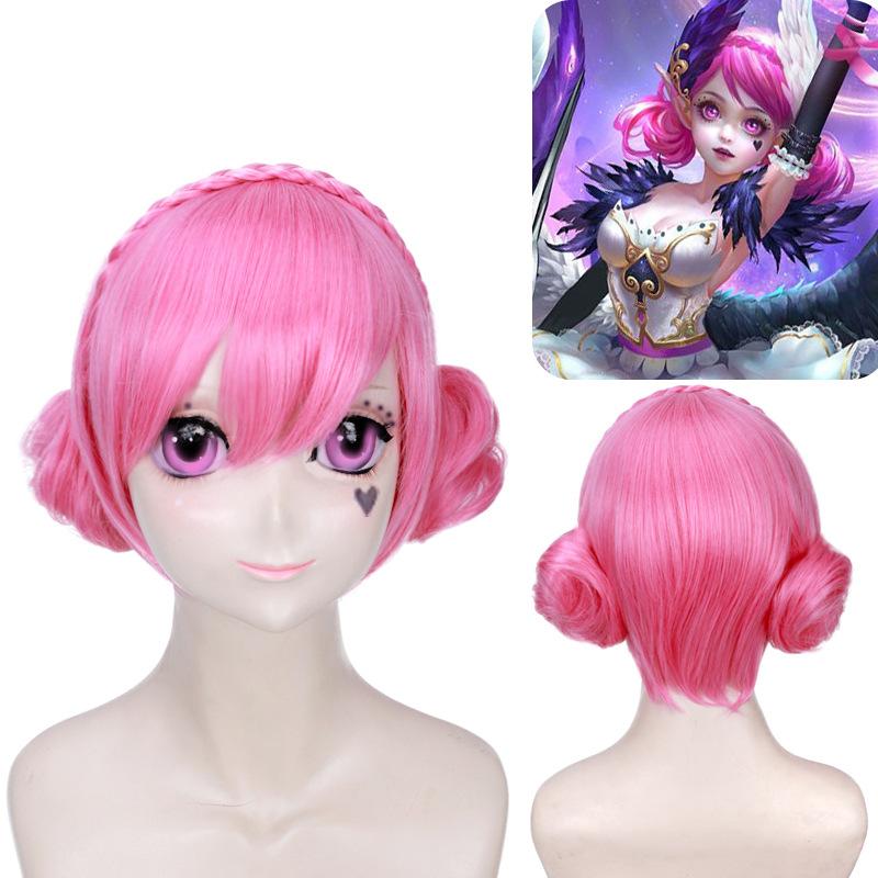 

Xiao Qiao Game 5v5 Arena Game Косплей Парики Косплей Термостойкие парики Хэллоуин Карнавал Вечеринка Арена Доблести Косплей One Size розовый