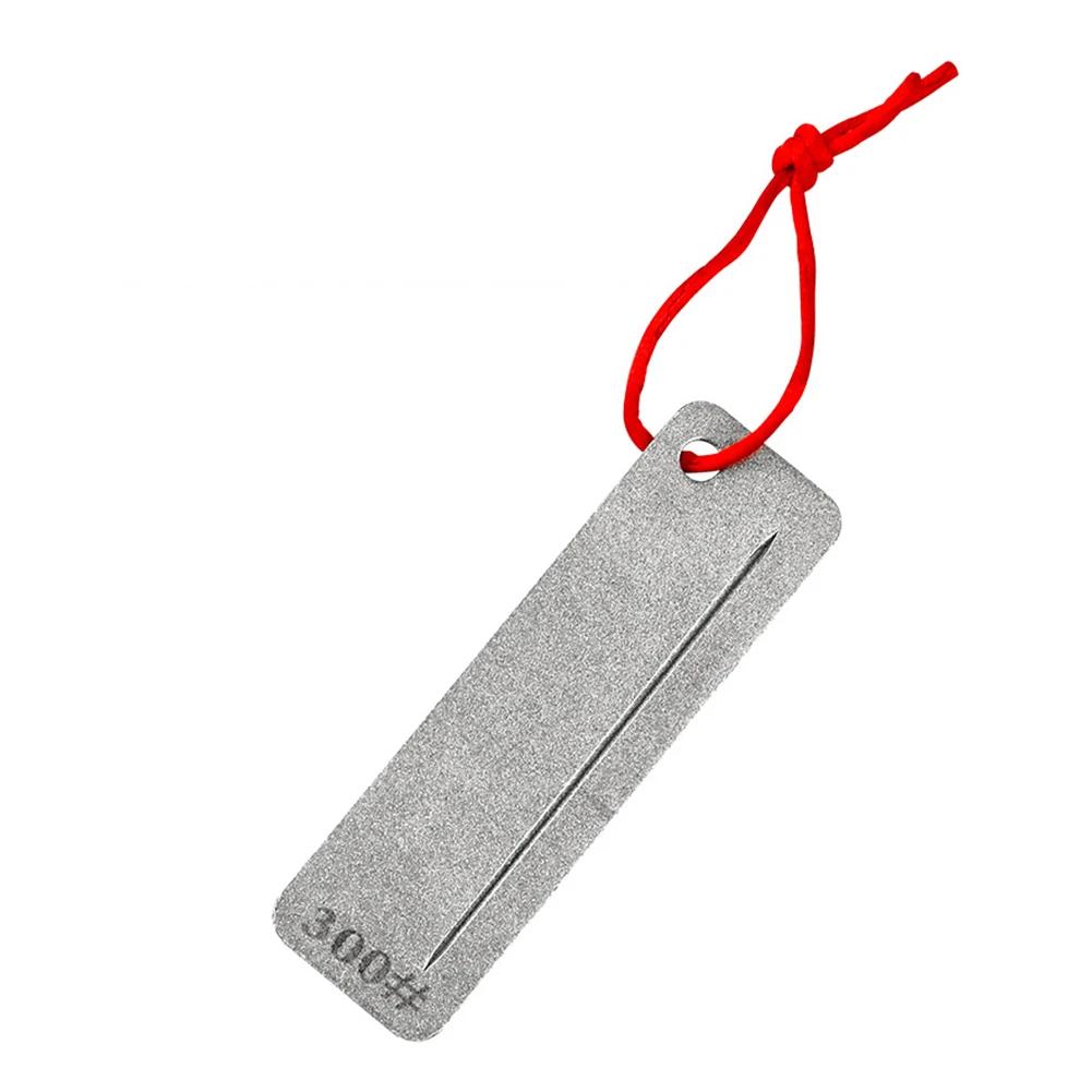 1pcs Fishhook File Whet Stone Dual-Sided 300/400grit Sharpening Tool Outdoor Mini Sharpener Fishing Hook File Grinding Tool
