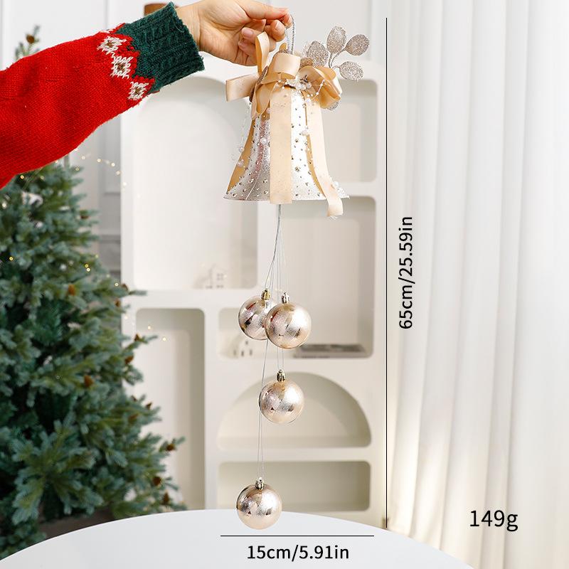 Christmas Bells Pendants Garland Drop Ornaments New Festival Party Home Decoration DIY Creative Background Decor Gifts