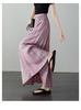 Artistic style umbrella skirt, 2026 summer thin, fashionable, loose, versatile, slimming, medium to long A-line skirt
