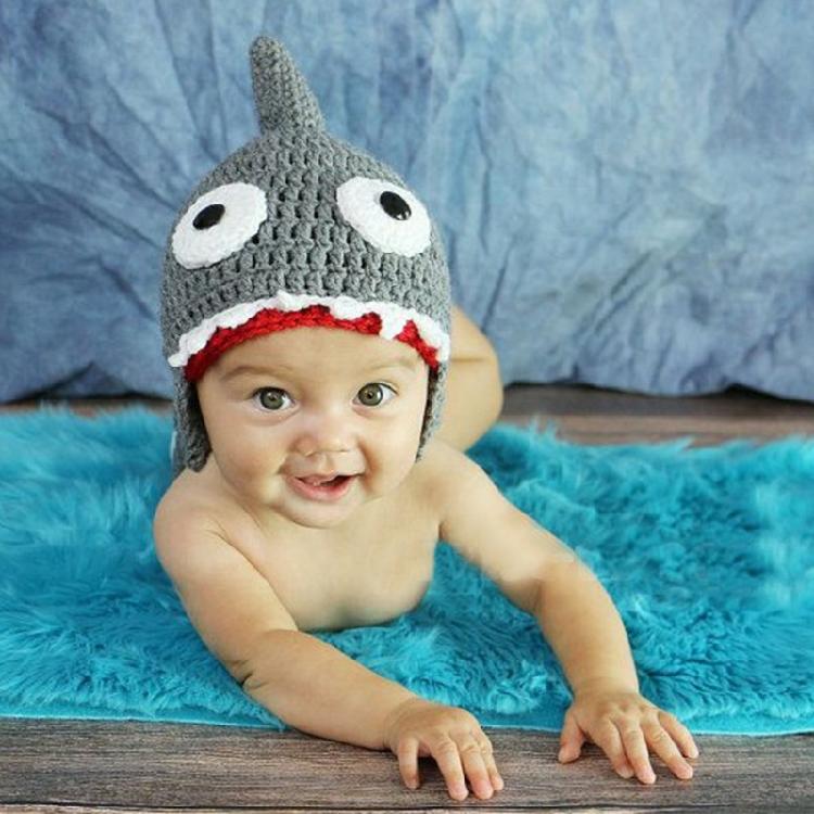 Comfortable Cute Creative Woolen Hats Children's Photo Props Hats Gray /Red