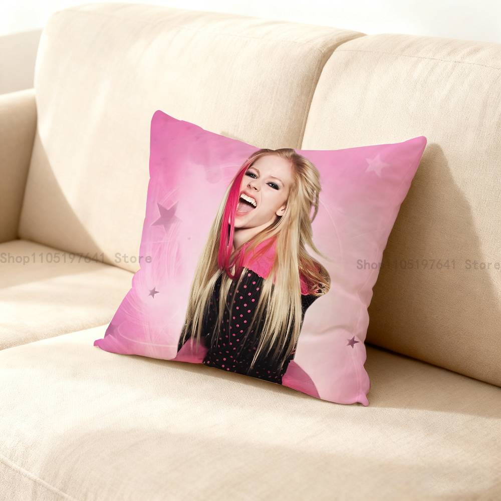 A-Avril Punk L-Lavigne Pillow Case For Sofa Decor Car Office Room Printing Cushion Cover Decorations and Protector