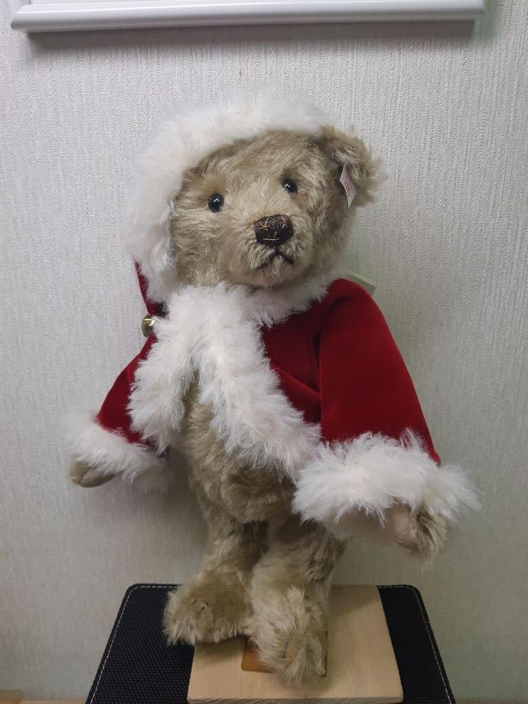 [USED] Steiff Teddy Bear "Christmas Bear 2017" Approx. 32cm